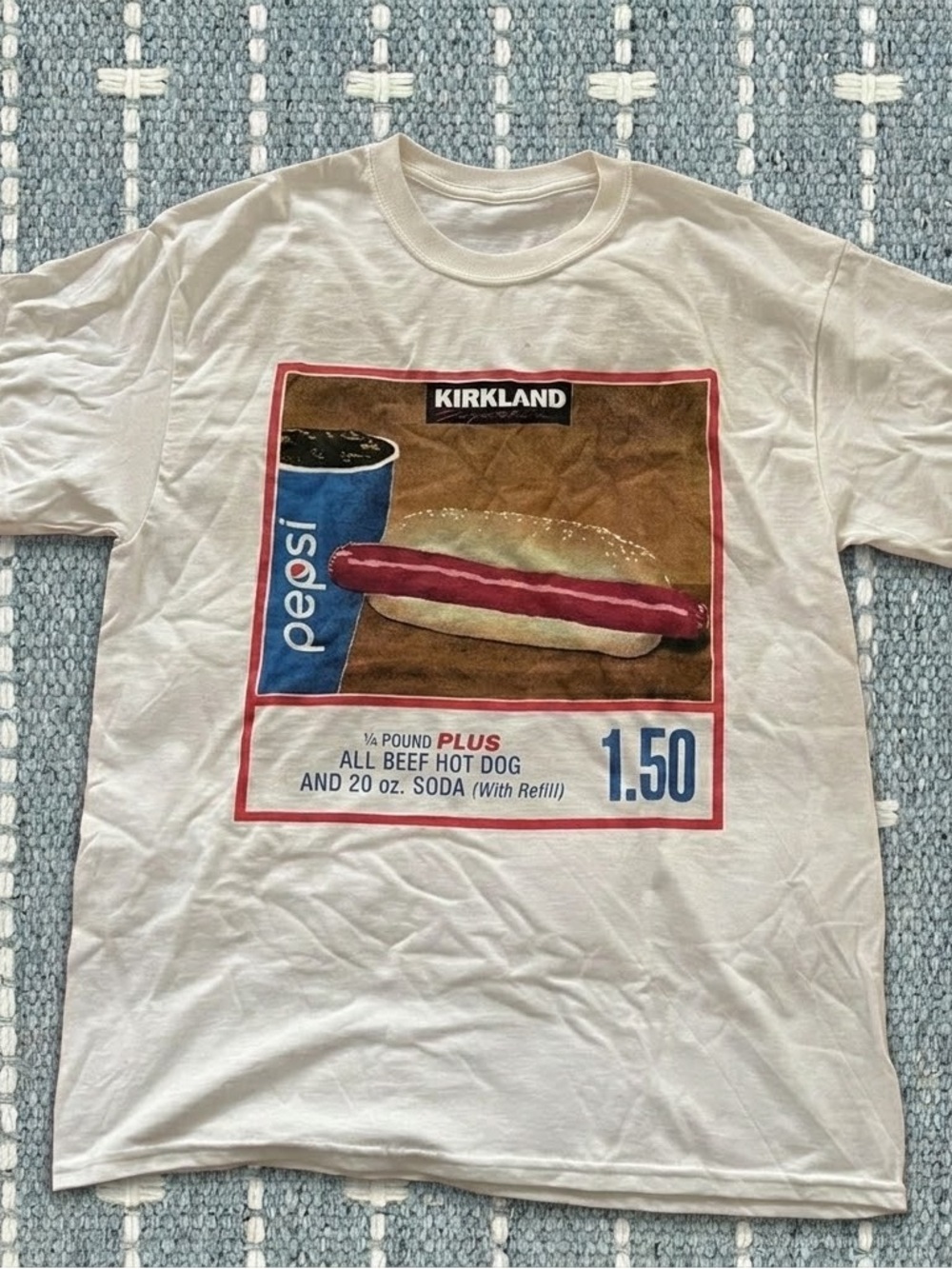 Gildan White Graphic Tee - Pepsi Hot Dog Print
